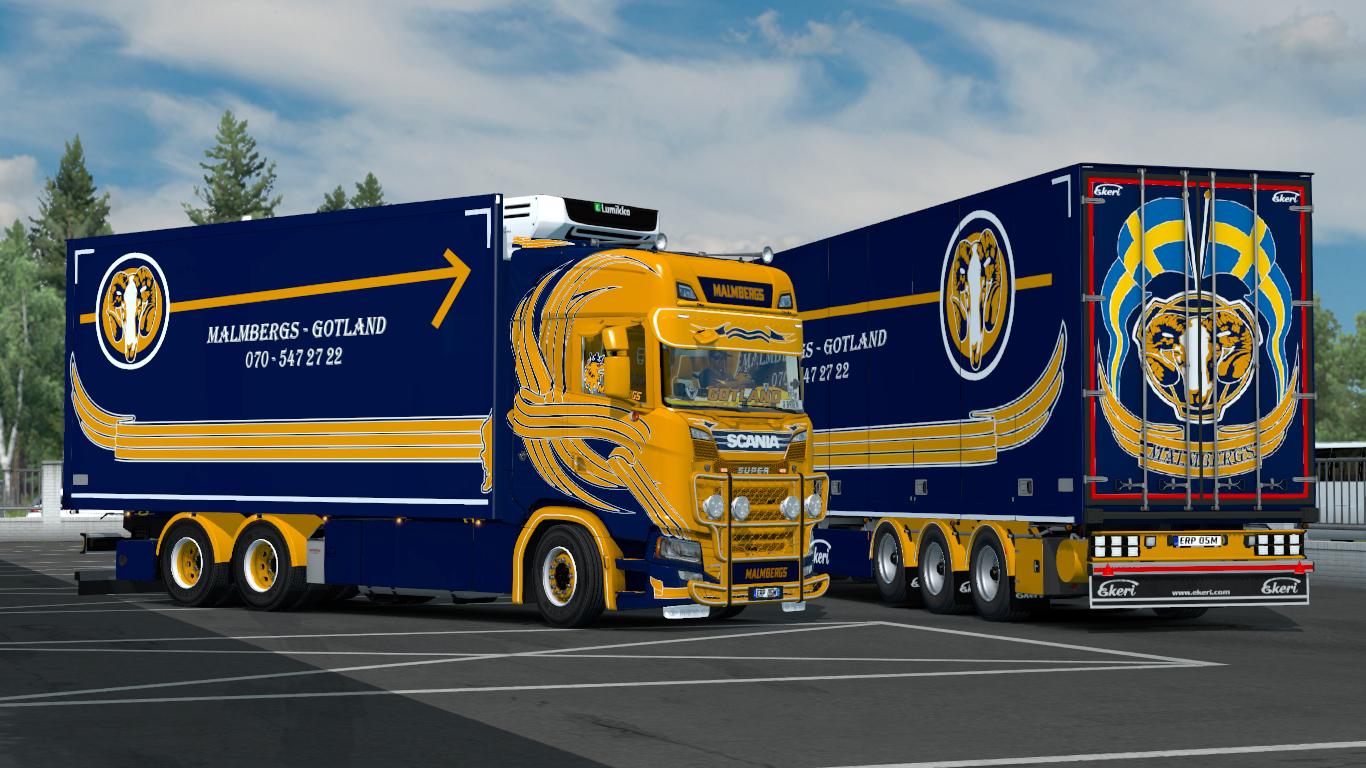Ets2 Malmbergs Scania S Tandem Skin V1 0 1 35 X Euro Truck