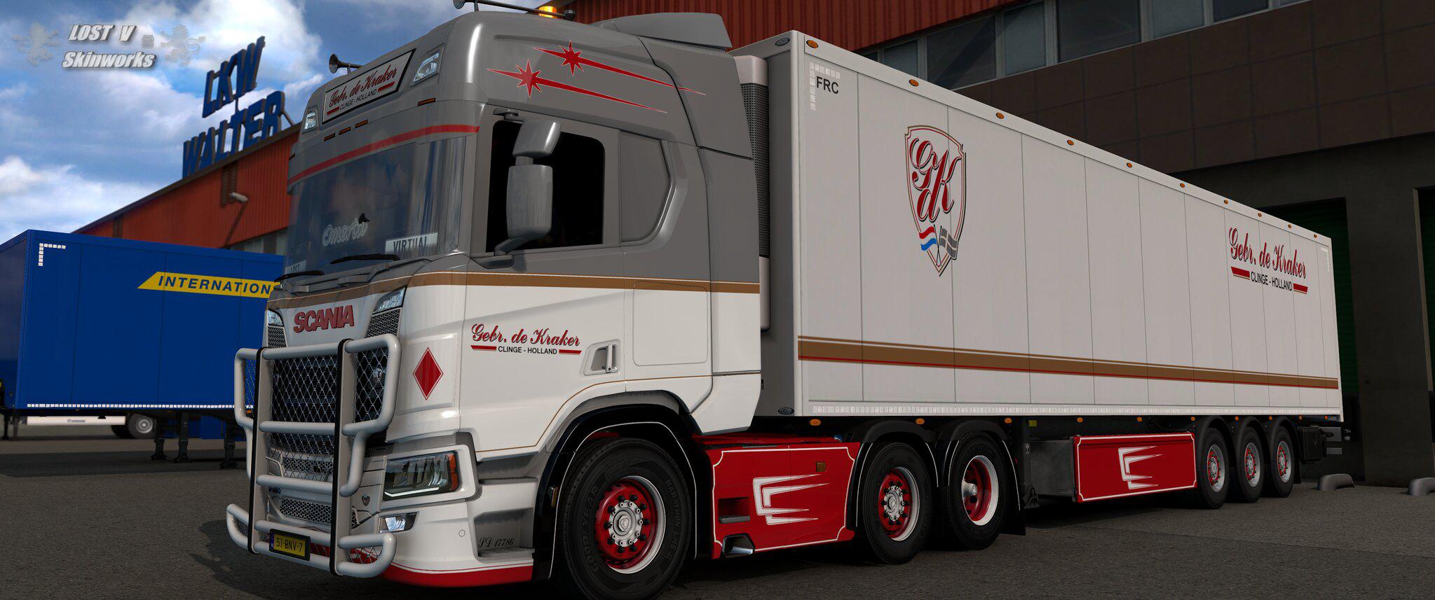 ETS2 - L. De Kraker Transport V.O.F Skins V1.0 (1.38.x) | Euro Truck ...