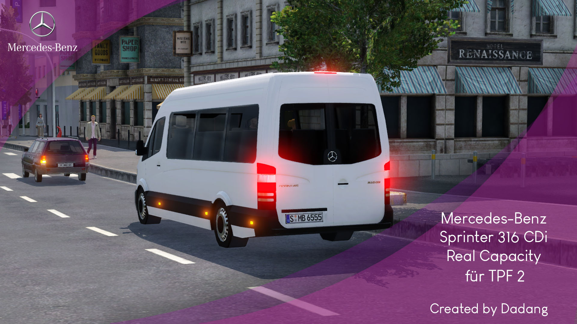 Transport Fever 2 - Mercedes-Benz Sprinter 2014 Real Capacity