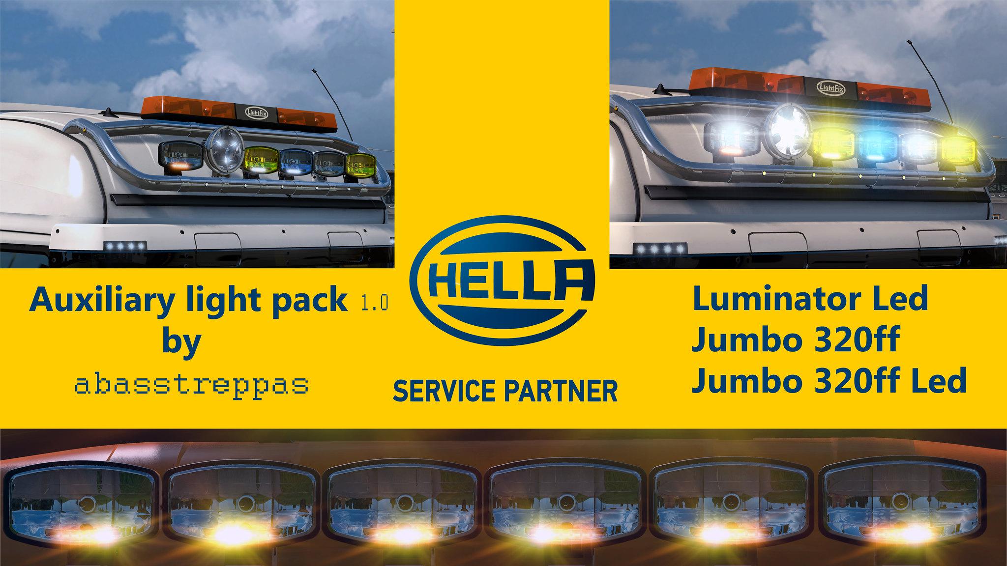 ETS2 - Pack Light Hella Auxiliary (1.35.X)