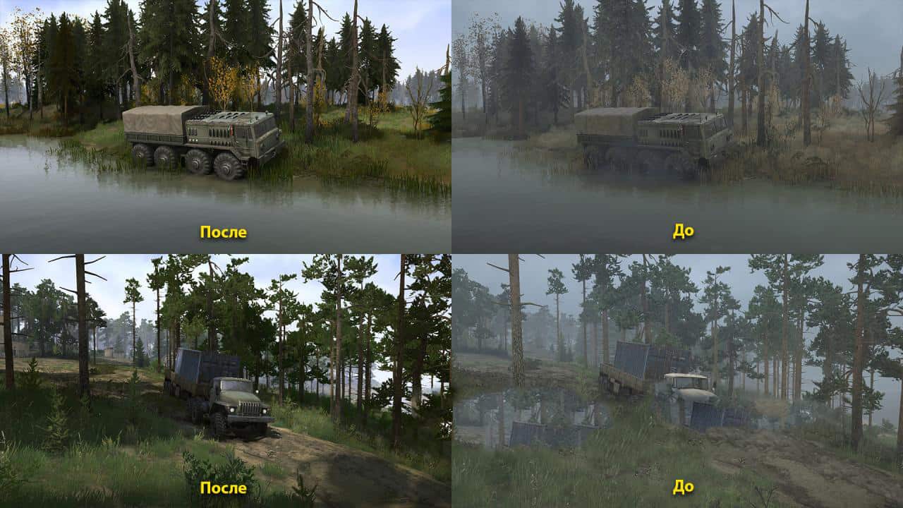 Spintires:Mudrunner - Realistic Graphics Adega Mod Pack V2.3