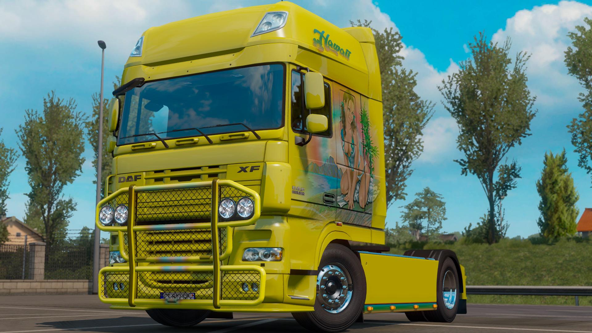 ETS2 - Daf 105 & 106 BullBar Skinnable (1.38.x)