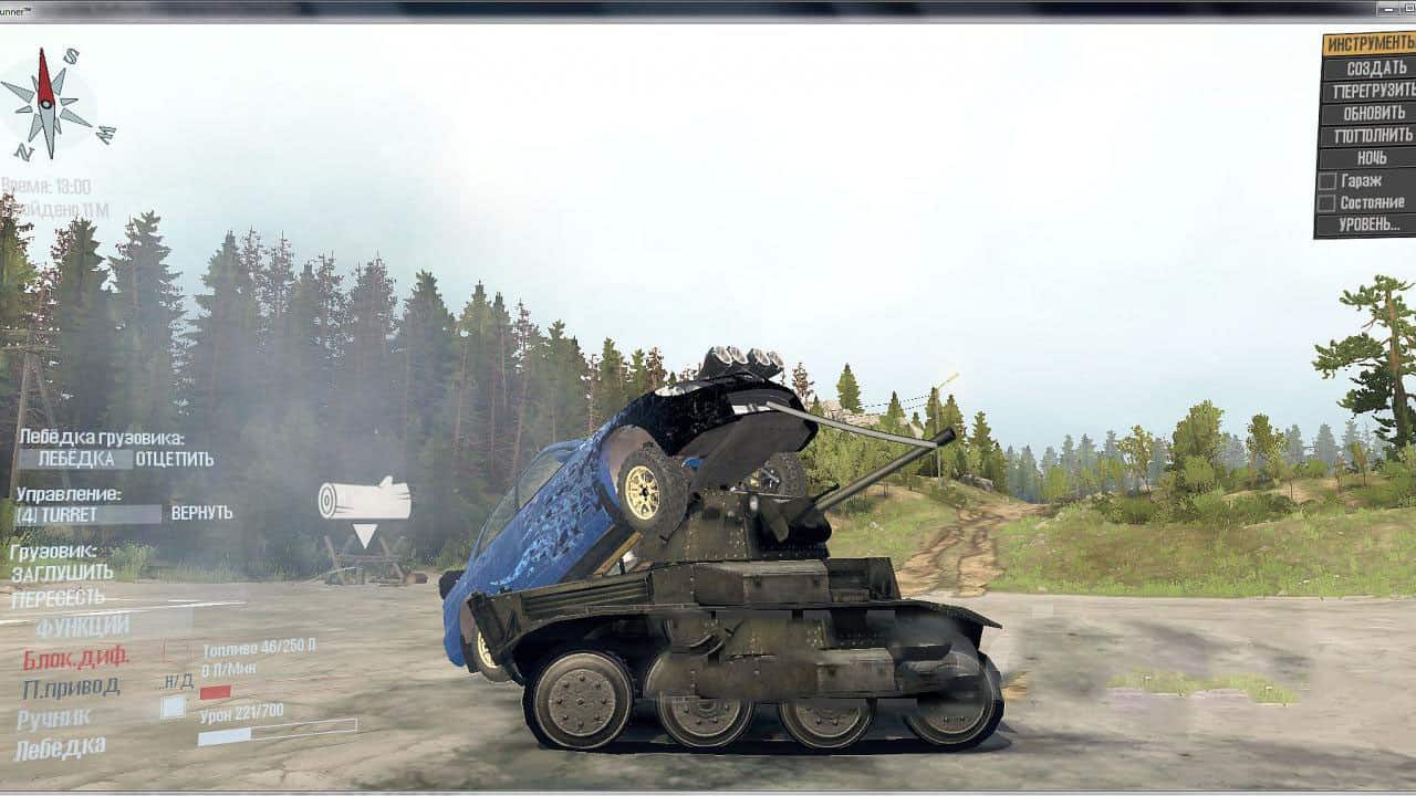 Spintires:Mudrunner - Tetrarch-BattleCity1990 Mod V001