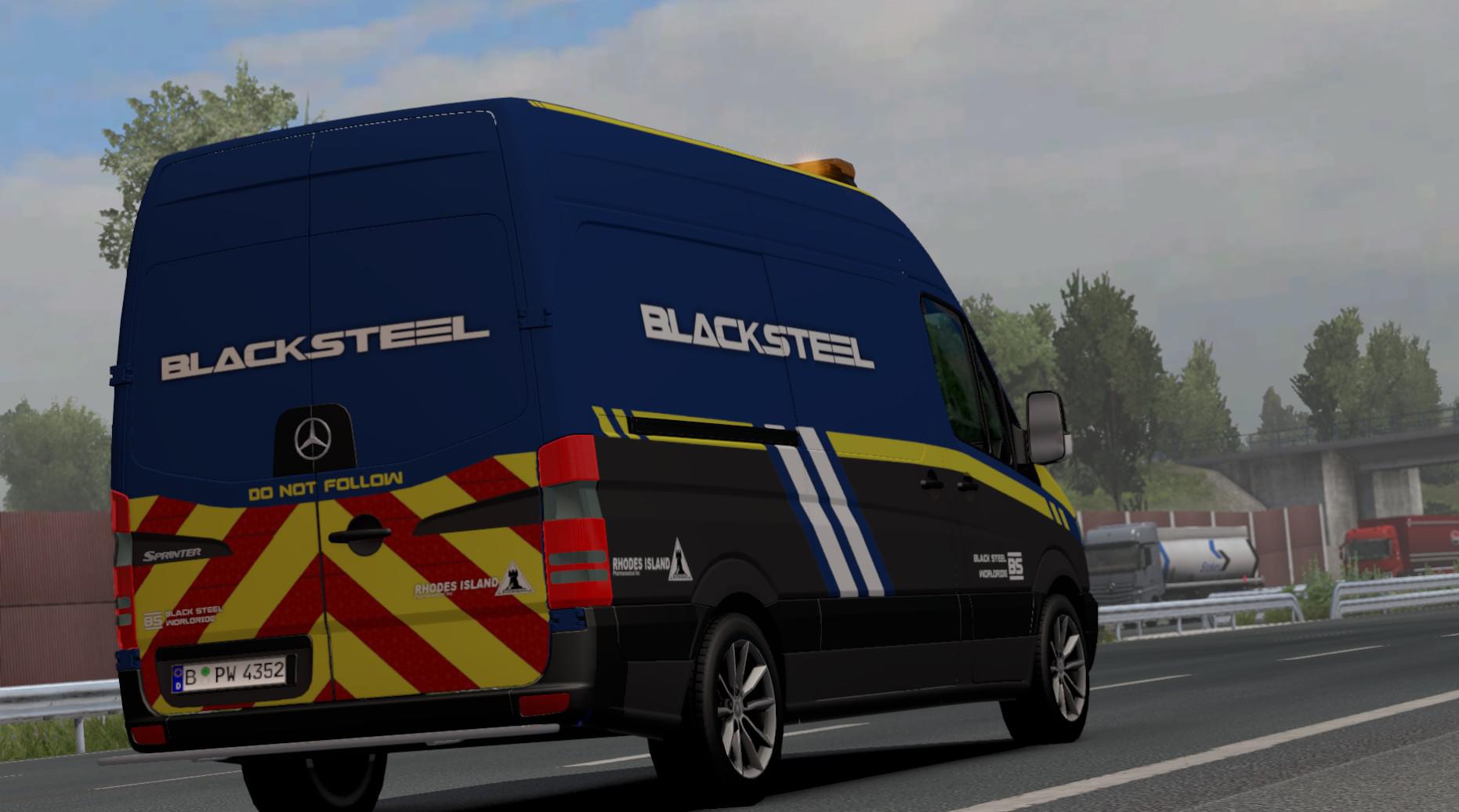 Ets2 Blacksteel Worldwide Escort Vehicle V1 0 1 39 X Euro Truck Simulator 2 Mods Club
