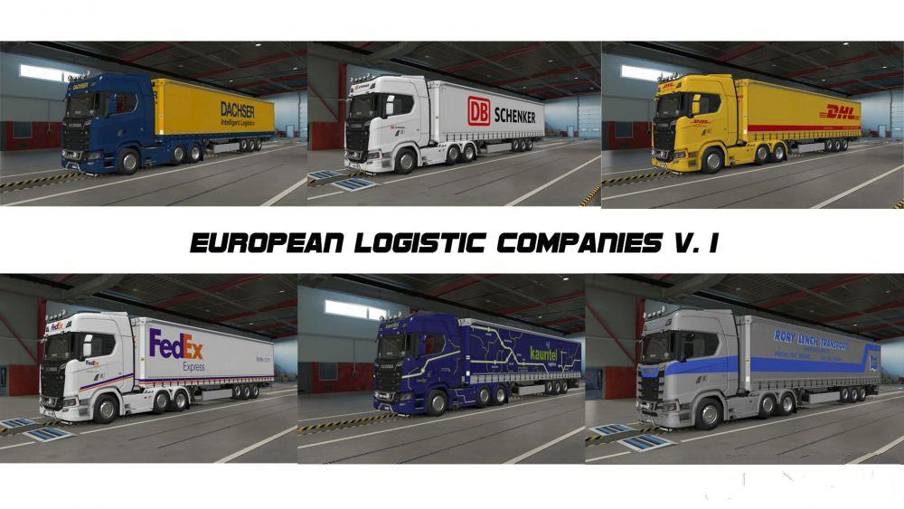 ETS2 - European Logistic Companies V1 (1.38.x)
