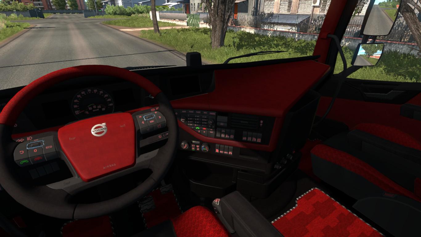 ETS2 - Volvo Red and Black Interior (1.37.x)