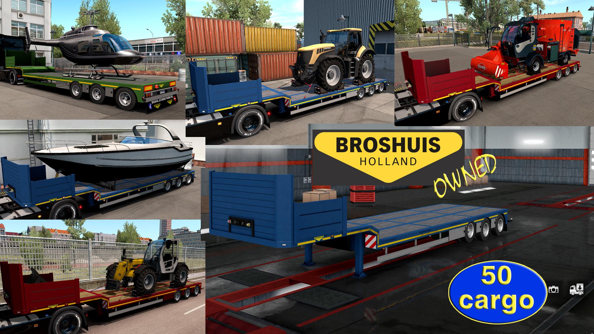 Ets2 Ownable Overweight Trailer Broshuis V1 2 4 1 38 X Euro Truck Simulator 2 Mods Club