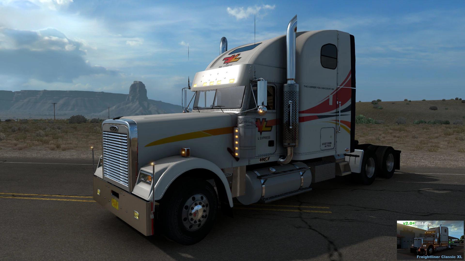 ATS - Freightliner Classic XL V2.0+ (BSA Revision) V2.0 (1.39.x)