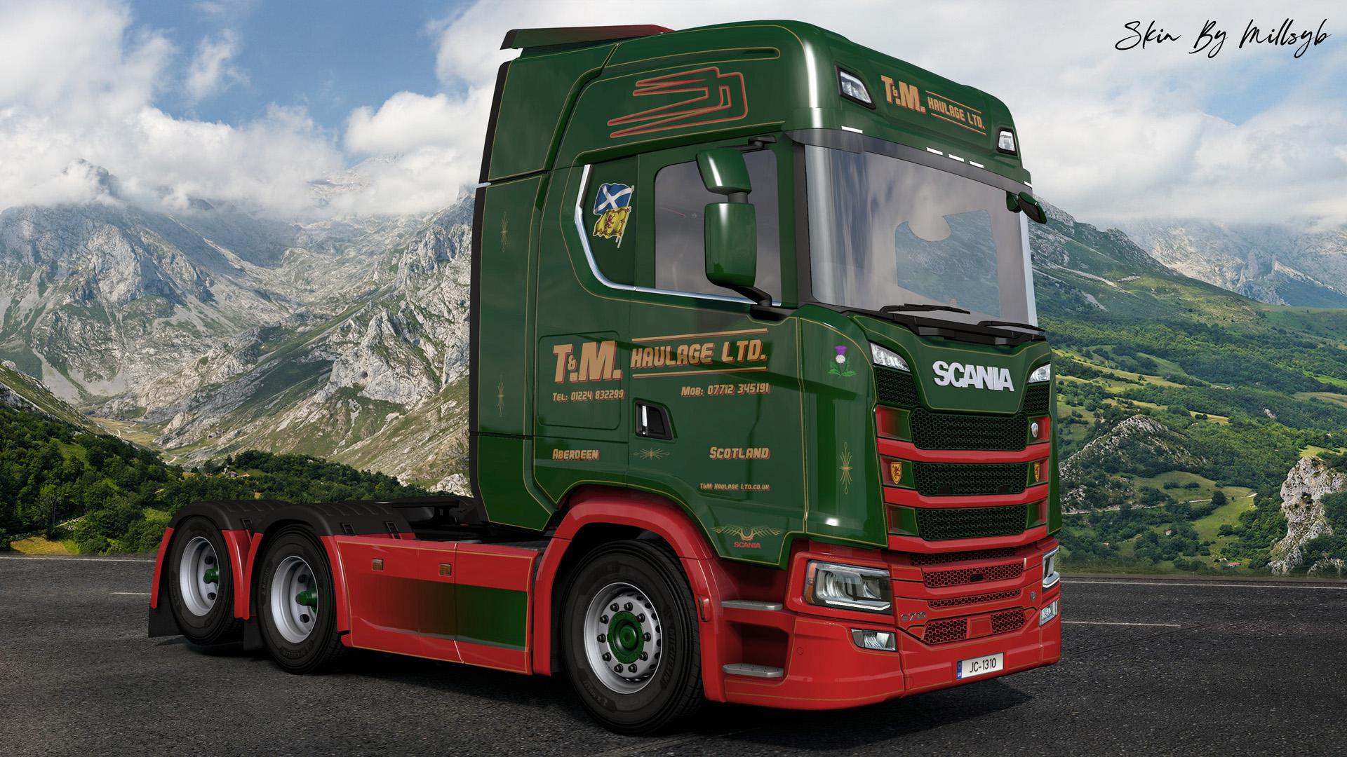 ETS2 - Scania NG T&M Haulage Skin V1.0 (1.36.x)