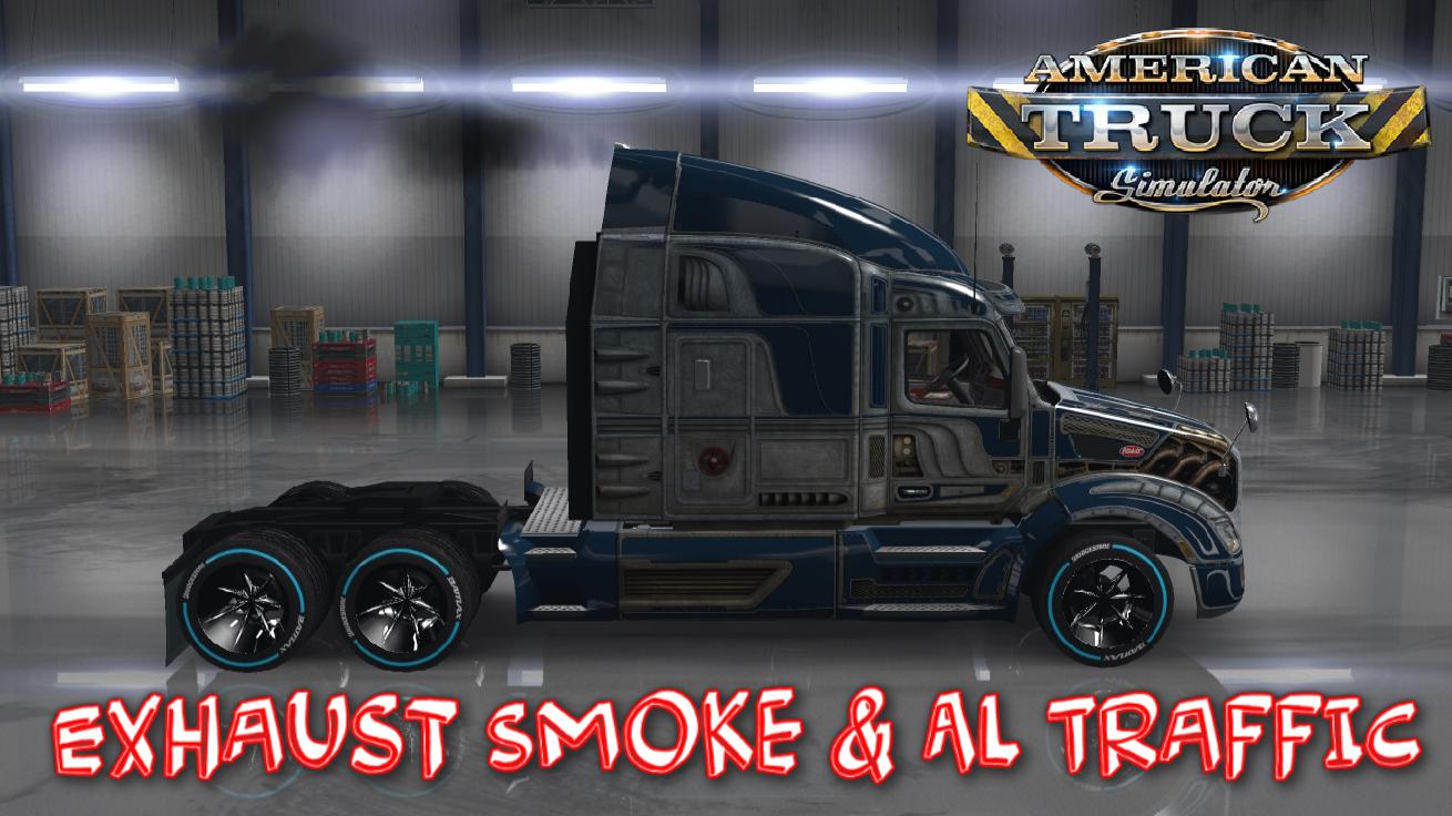 ATS - Exhaust Smoke & Ai Traffic Mod (1.36.x)