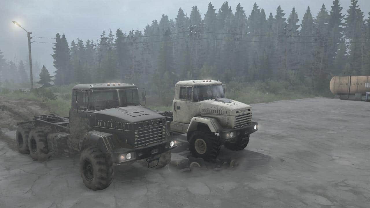 Spintires:Mudrunner - KrAZ-6322 Black Truck V01.10.19