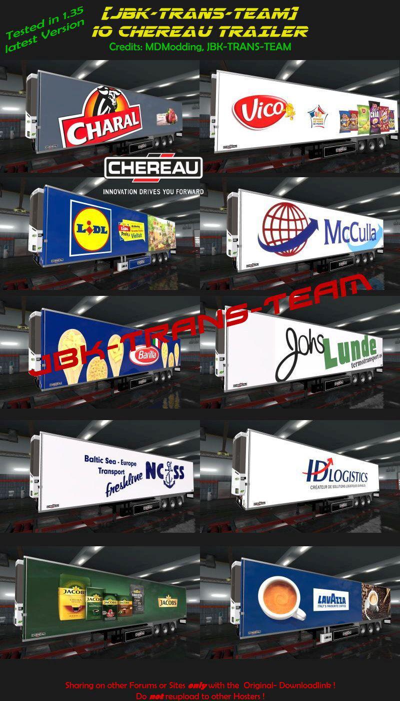 ETS2 - JBK 10 Chereau Trailerpack 2 V1.0 (1.35.X)