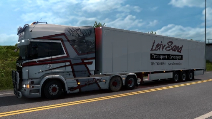 ETS2 - RJL Longline Leiv Sand Transport Skin Pack V1.0 (1.39.x)