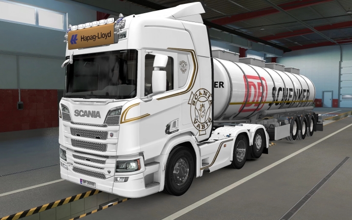 ETS2 - Big Lightbox Scania R And S 2016 Hapag Lloyd Orange (1.40.x)