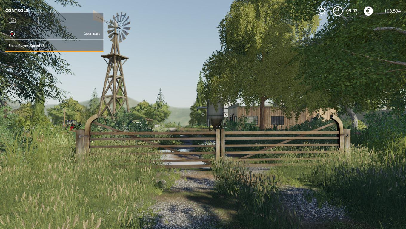 FS19 - Placeable Wide Double Farm Gate