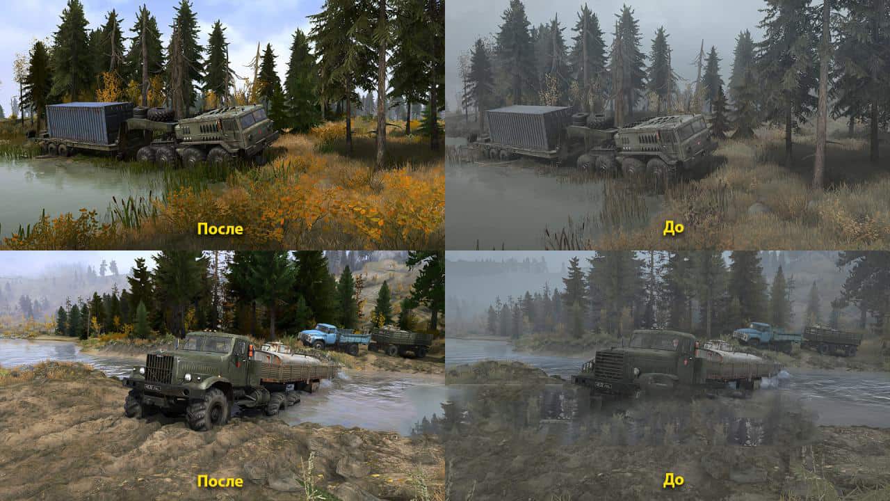 Spintires:Mudrunner - Realistic Graphics Adega Mod Pack V3.1 Final
