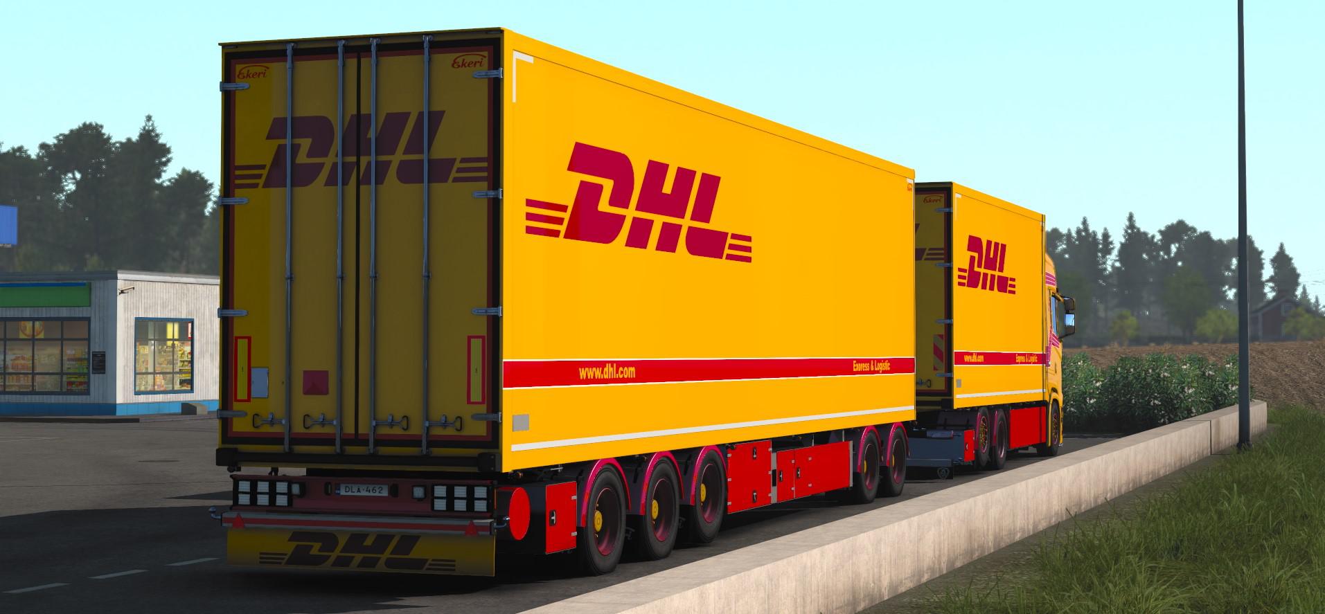 Ets Dhl Tandem Reworked Skin V X Euro Truck Simulator