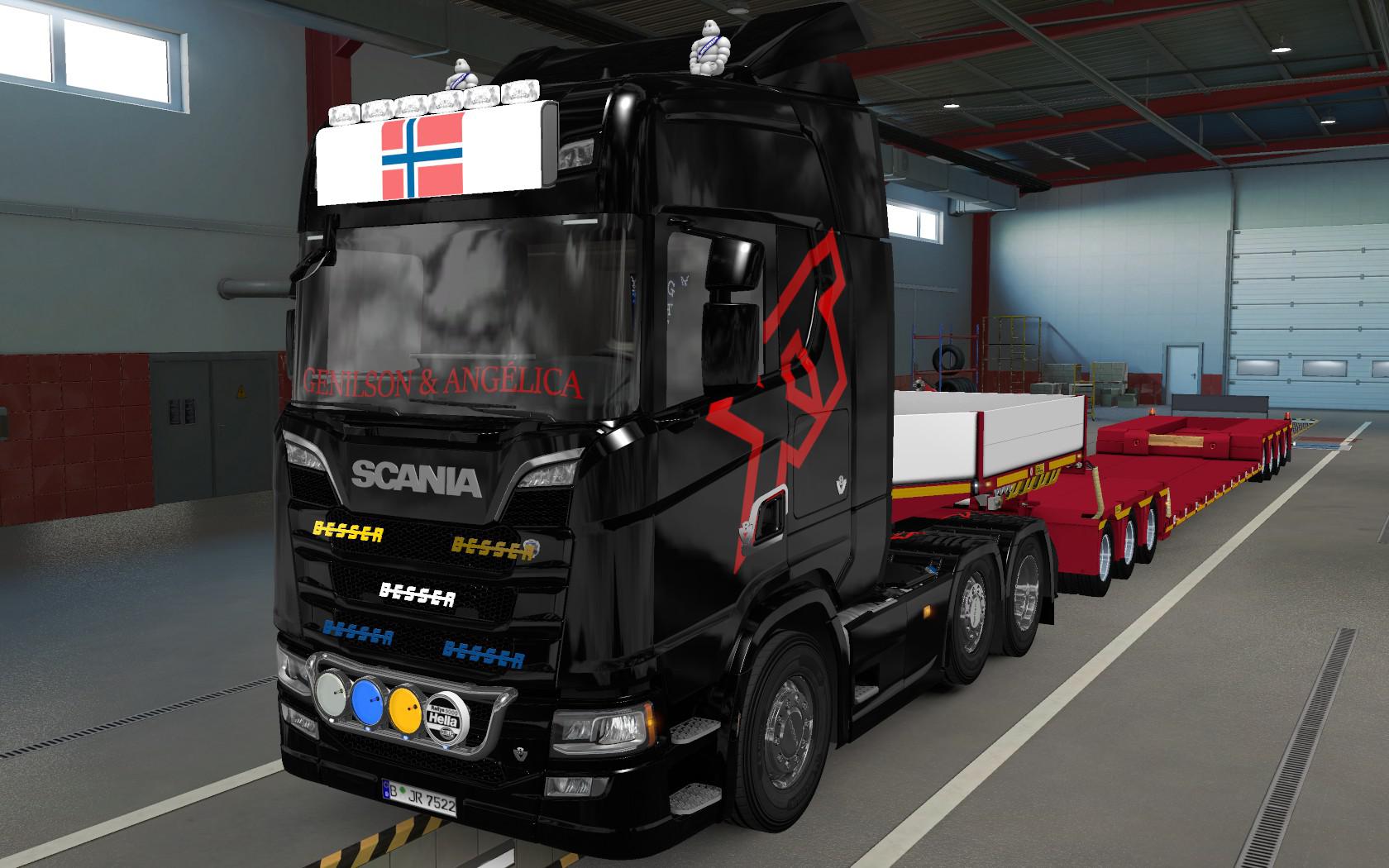 ETS2 - Big Lightbox Scania R And S 2016 Flag of Norway (1.39.x)