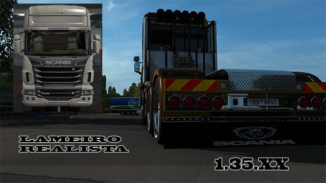 ETS2 - Animated Mudguards for Scania RCab 2009 V1.0 (1.35.X)