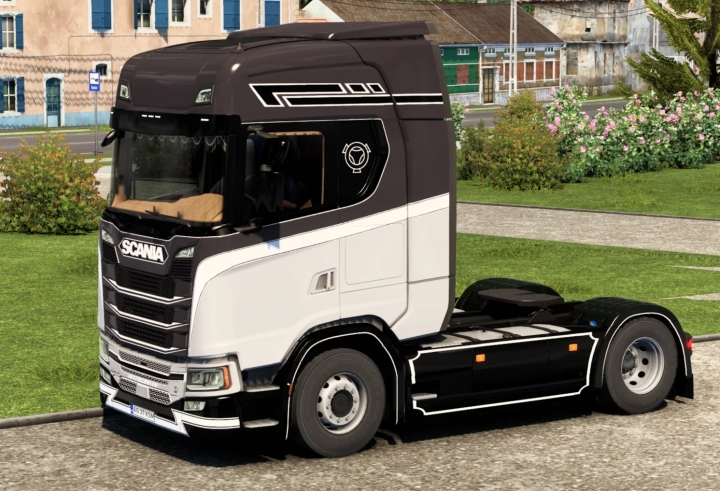 Ets2 Scania S Black White Skin 1 40 X Euro Truck Simulator 2