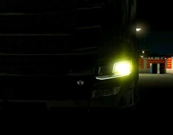 ETS2 - Scania S & R (Next Generation) Yellow Xenon Lights (1.36.x)