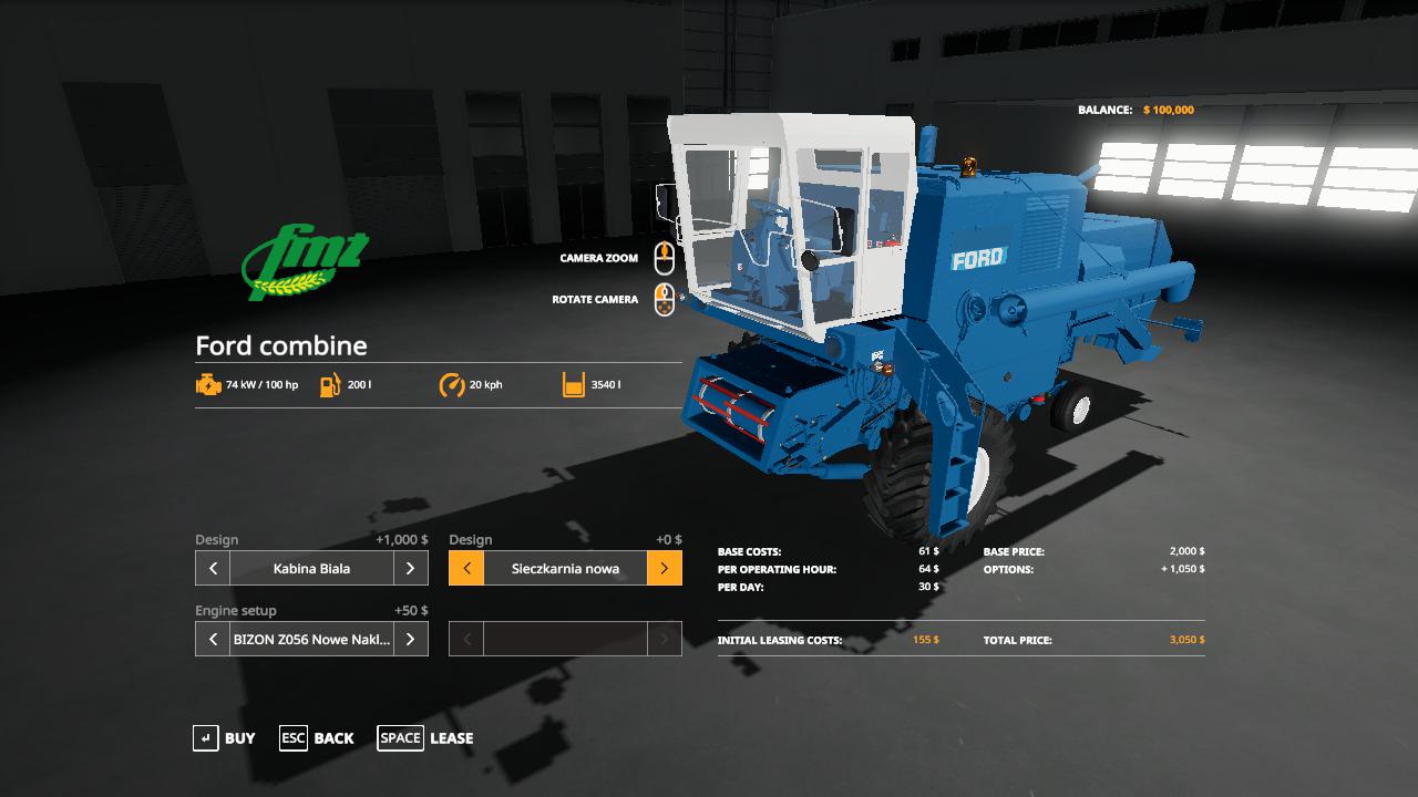 FS19 - Ford Bizon Combine Reskin V1.0