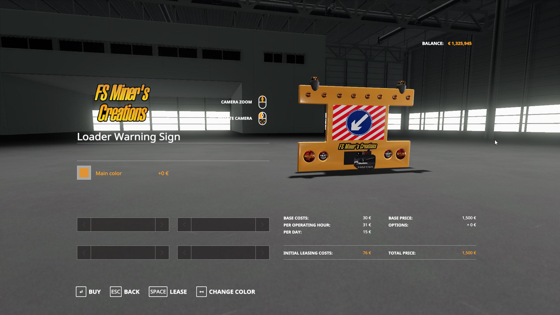 Fs19 Rear Warning Sign For Wheel Loaders V11 Farming Simulator 19 Modsclub 6854