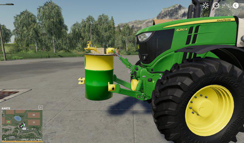 FS19 - John Deere Barrel Weight 750kg V1.0