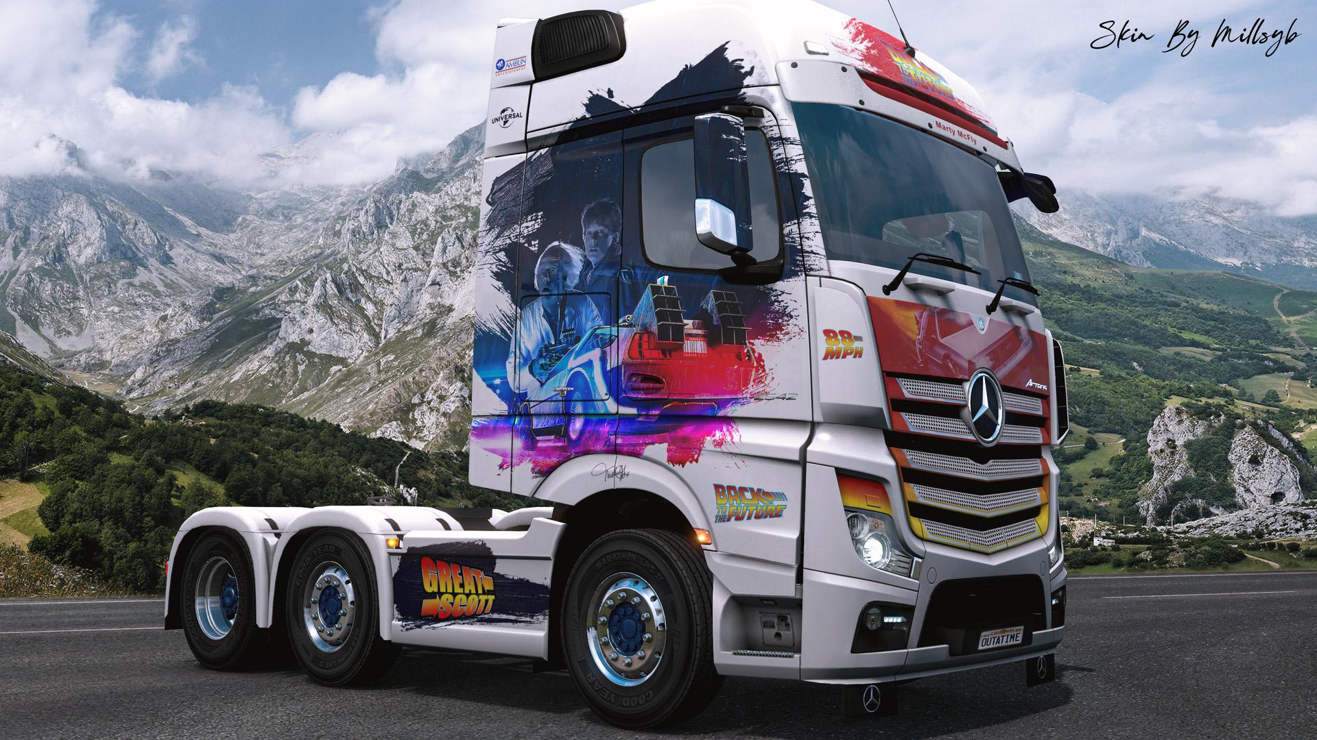 ETS2 - Mercedes MP4 Back To The Future Skin V1.0 (1.37.x)