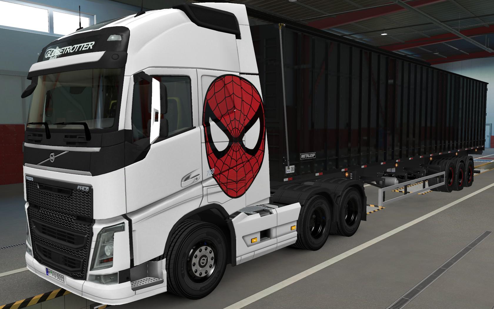 ETS2 - Volvo FH16 2012 Spider Man Skin (1.37.x)