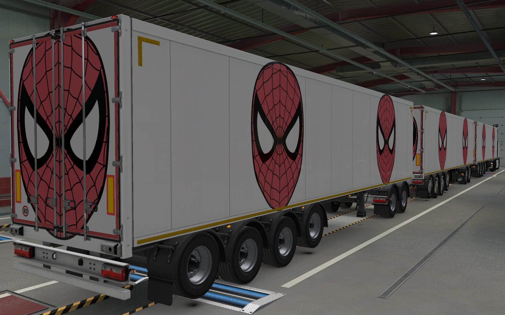 ETS2 - Owned Trailers Spider Man Skin (1.37.x)