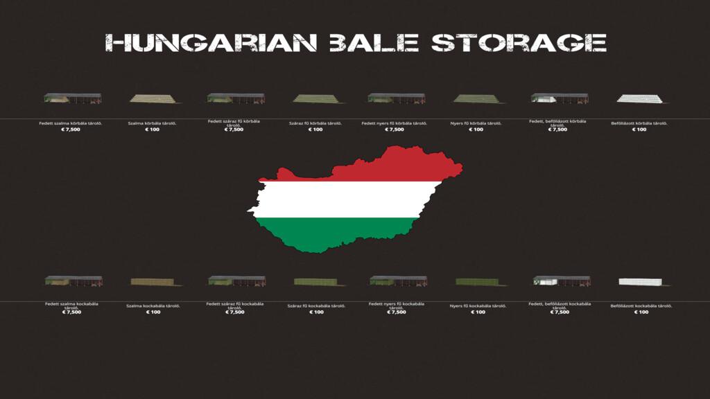 FS19 - Hungarian Bale Storage Pack V1.0