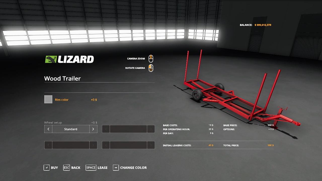 FS19 - Wood Trailer V1.0