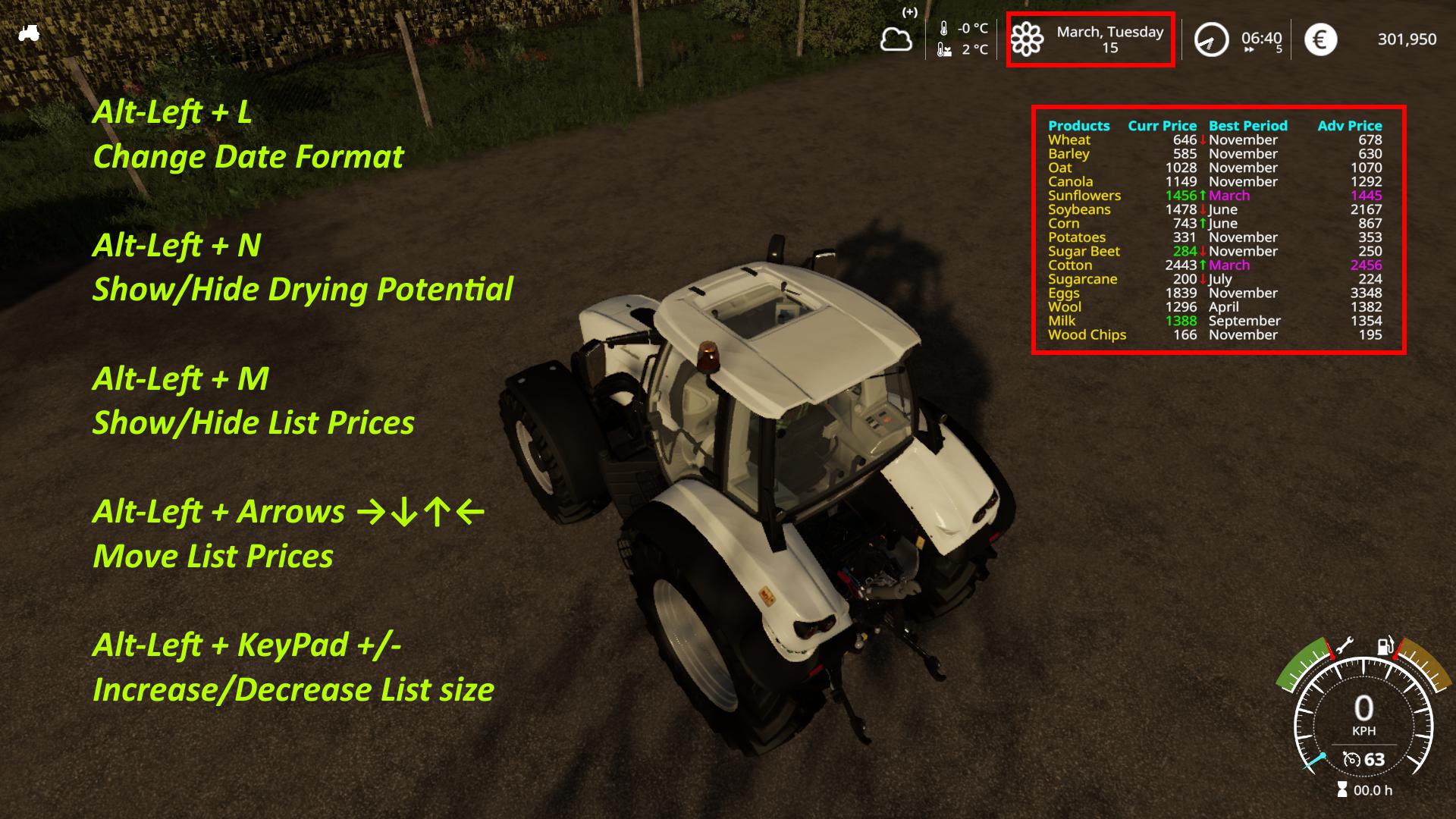 FS19 Display Date 4 Seasons Mod v1.0.0.4 Farming Simulator 19
