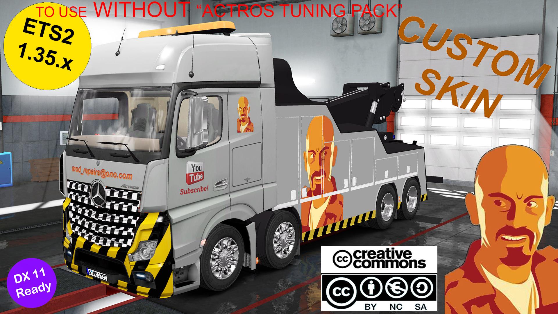 ETS2 - Mercedes-Benz Actros MPIV Crane Truck Custom Skin (1.35.X)