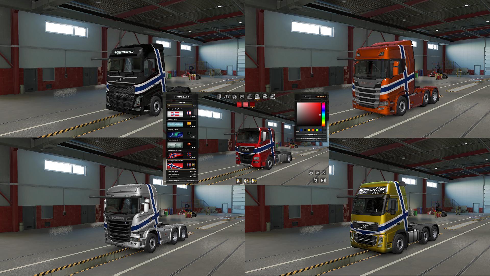 ETS2 - Norwegian Paint Job Coloreable (1.38.x)