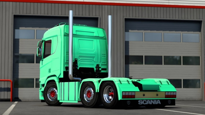 ETS2 - Straight Exhaust Pipes for Scania Next-Gen Trucks V1.0 (1.40.x)