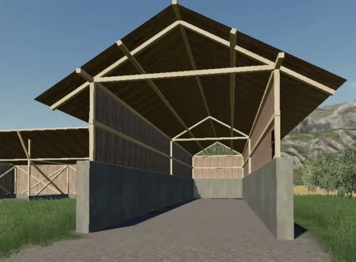 FS19 - Uberdachter Schuppen V1.0
