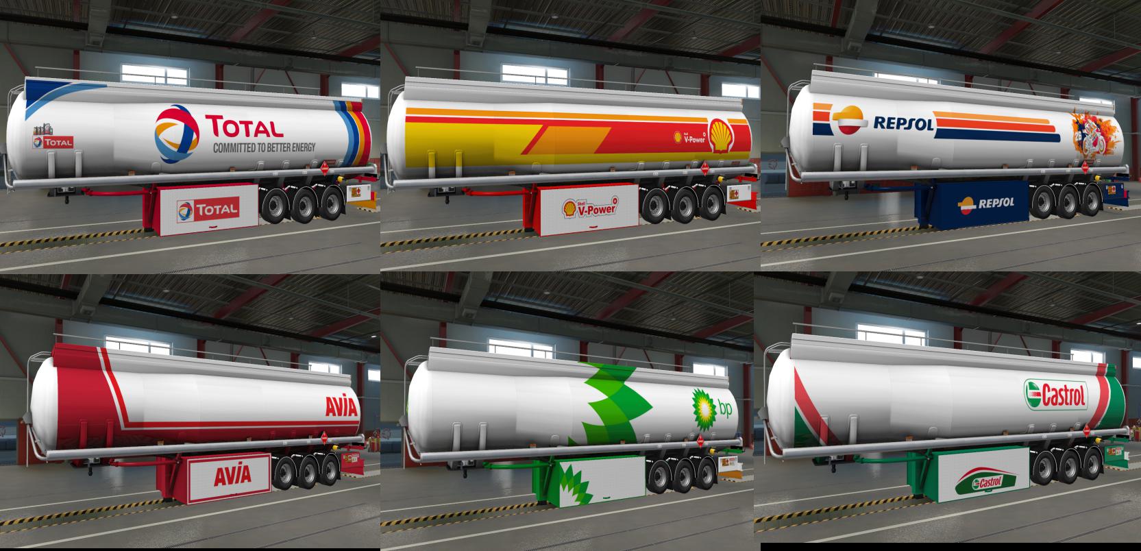 ETS2 - Trailer Skin Pack for MDModding Ownable Fuel Cisterns (1.38.x)