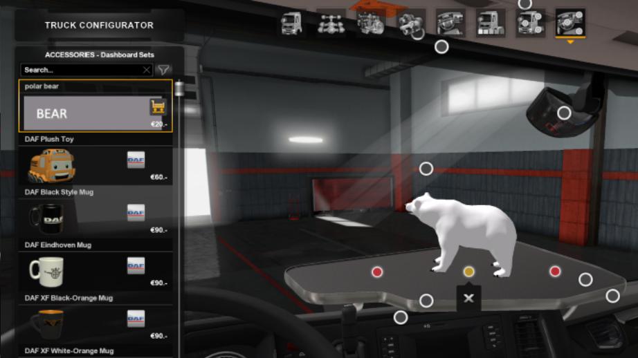 ETS2 - Polar Bear for interior V6.9 (1.35.X)