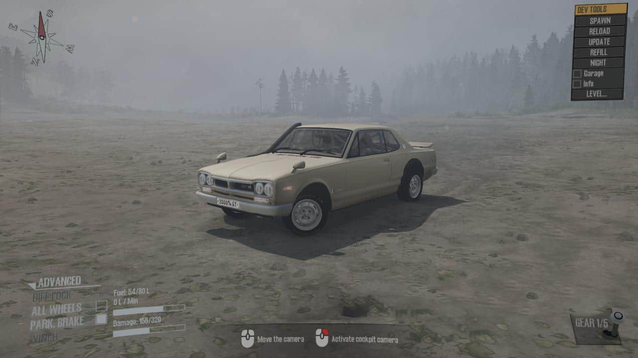 Spintires:Mudrunner - Nissan 2000 GT-R Mod V1.0