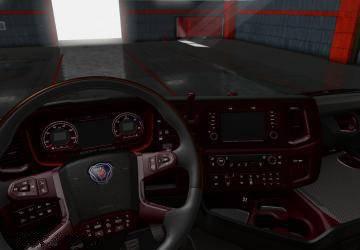 ETS2 - Scania Nextgen Black-Red Interior V1 (1.38.x)
