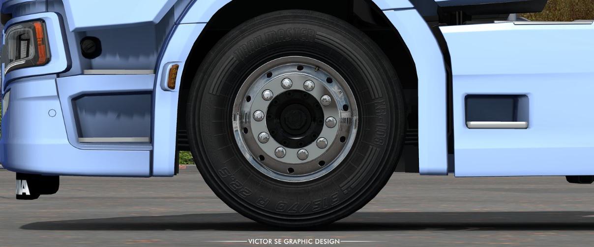 ETS2 - Dark Textures for Stock Truck & Owned Trailers Tires (1.35.x)