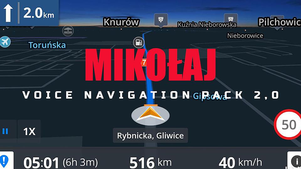 ETS2 - Mikolaj Voice Navigation Pack V2.0 (1.37.x)
