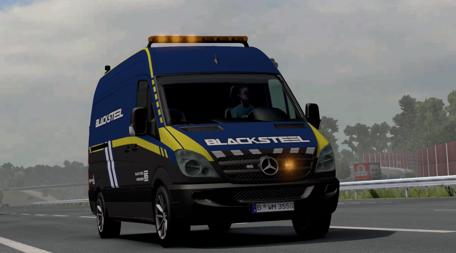 ETS2 - Blacksteel Worldwide Escort Vehicle V1.0 (1.38.x)