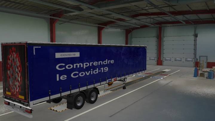 ETS2 - SCS Box Trailer Covid-19 (1.40.x)