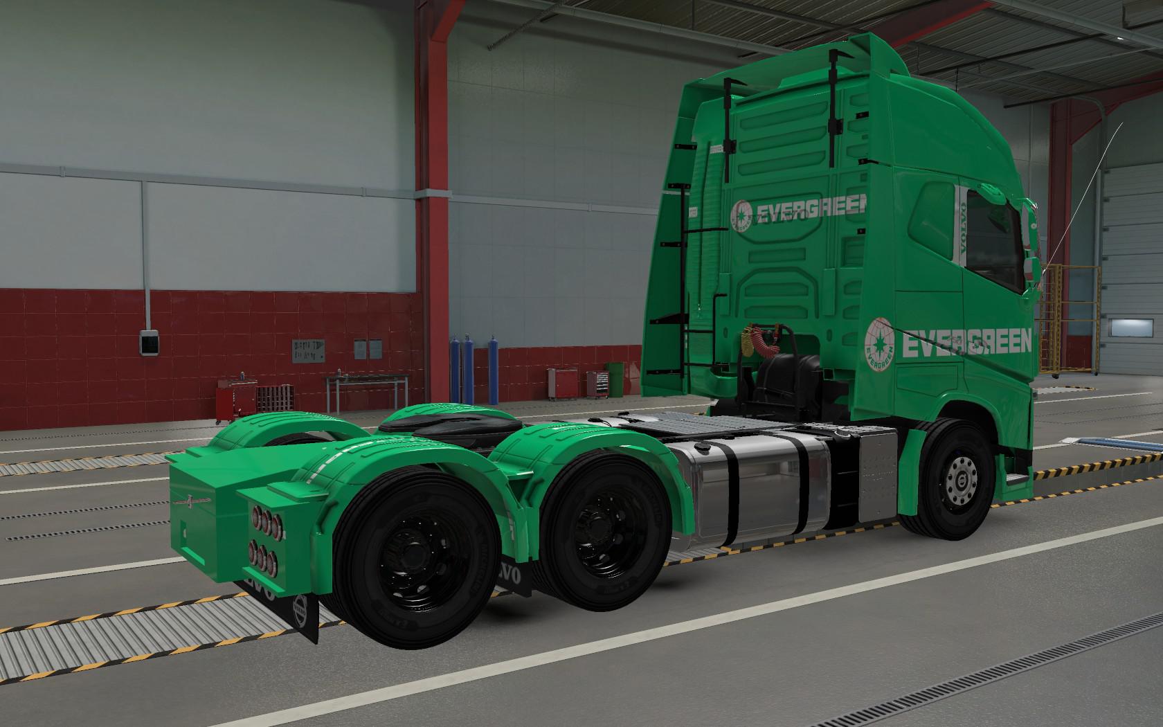ETS2 - Volvo FH16 2012 Evergreen Green Skin (1.38.x ...