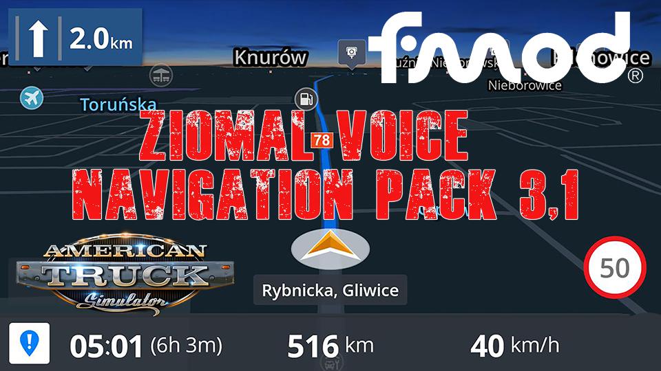 ATS - Ziomal Voice Navigation Pack V3.1 (1.40.x)