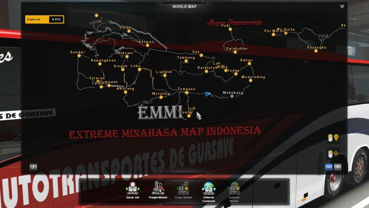 Map indonesia euro truck simulator 2 - tracksos