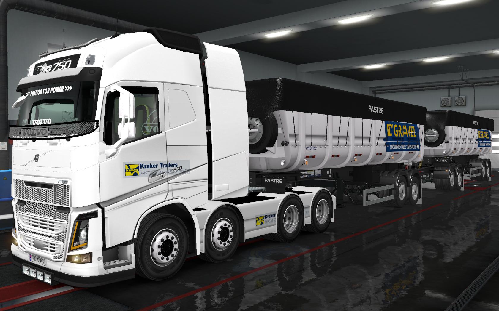 ETS2 - Volvo FH16 2012 Kraker Trailers Skin (1.36.x)